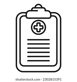 Patient clipboard icon outline vector. Medical health. Foot treatment