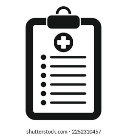 Patient clipboard icon simple vector. Family health. Medicine care