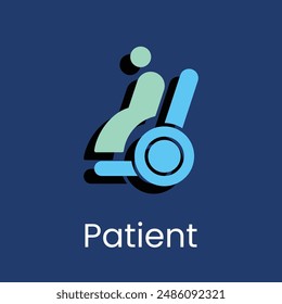 patient colored icon vector design good for web or mobile app