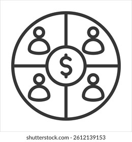 Patient Cost Share Icon Vector Illustration Outline