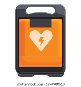 Patient defibrillator icon. Cartoon of Patient defibrillator vector icon for web design isolated on white background