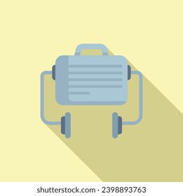 Patient defibrillator icon flat vector. Automatic care person. Breath cardiac attack