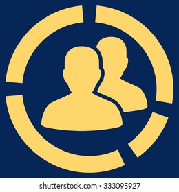 Patient Diagram vector icon. Style is flat symbol, yellow color, rounded angles, blue background.