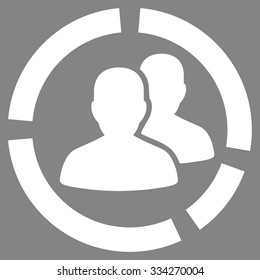 Patient Diagram vector icon. Style is flat symbol, white color, rounded angles, gray background.