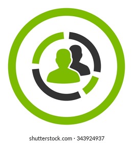 Patient Diagram vector icon. Style is bicolor flat rounded symbol, eco green and gray colors, rounded angles, white background.