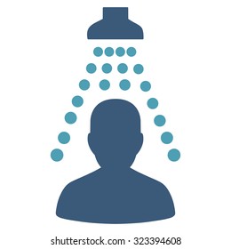 Patient Disinfection vector icon. Style is bicolor flat symbol, cyan and blue colors, rounded angles, white background.