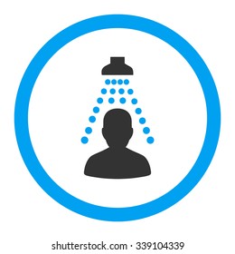 Patient Disinfection vector icon. Style is bicolor flat rounded symbol, blue and gray colors, rounded angles, white background.