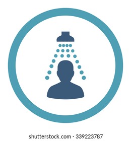 Patient Disinfection vector icon. Style is bicolor flat rounded symbol, cyan and blue colors, rounded angles, white background.