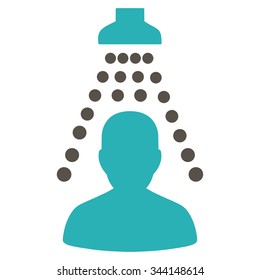 Patient Disinfection vector icon. Style is bicolor flat symbol, grey and cyan colors, rounded angles, white background.