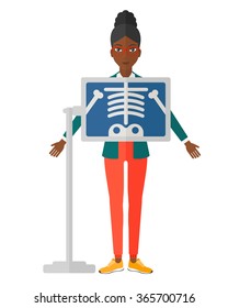 Patient during x-ray procedure.