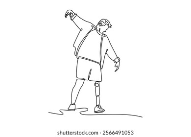 Patient Dynamic concept. Single line draw design vector graphic illustration.