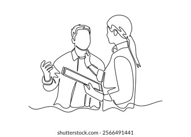 Patient Dynamic concept. Single line draw design vector graphic illustration.