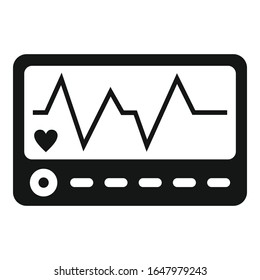 Patient electrocardiogram icon. Simple illustration of patient electrocardiogram vector icon for web design isolated on white background
