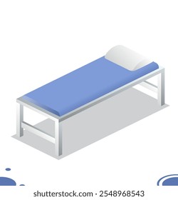 Tabela de exame do paciente. Objeto isométrico isolado em fundo branco. Ilustração vetorial.