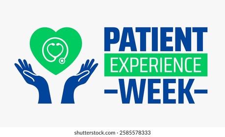 Patient Experience Week background banner or poster design template. observed every year in March. Holiday concept. Use to any Template, card, poster, placard, template.