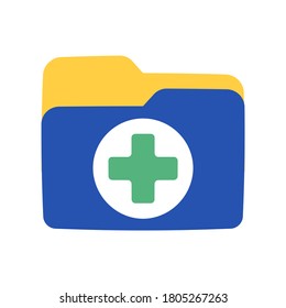 Patient file icon on white background vector. 