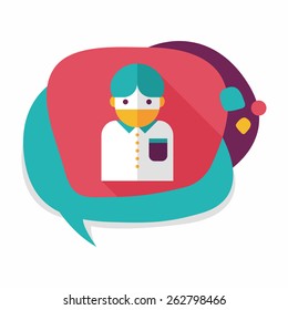 Patient flat icon with long shadow,eps10