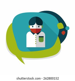 Patient flat icon with long shadow,eps10