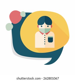 Patient flat icon with long shadow,eps10