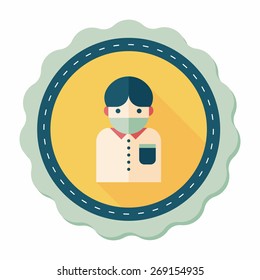 Patient flat icon with long shadow,eps10