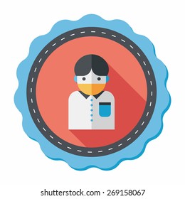 Patient flat icon with long shadow,eps10
