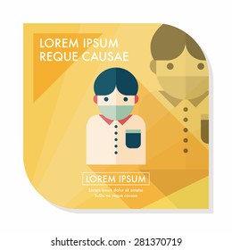 Patient flat icon with long shadow,eps10