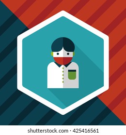 Patient flat icon with long shadow,eps10