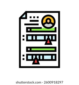 patient genetic profile medicine color icon vector. patient genetic profile medicine sign. isolated symbol illustration