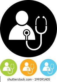 Patient heart test vector icon