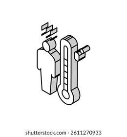 patient high temperature isometric icon vector. patient high temperature sign. isolated symbol illustration
