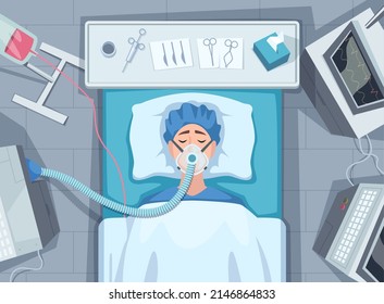 Patient Hospital Medical Treatment Care Emergency Stock Vector (Royalty ...