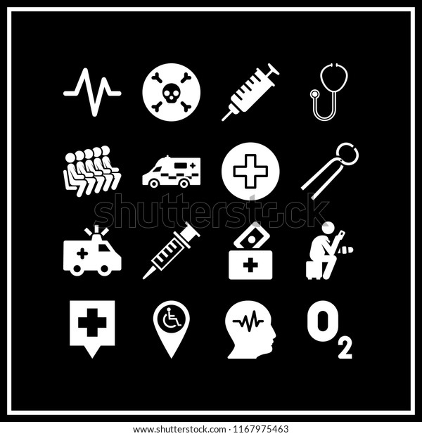 patient icon. 16 patient vector set. forceps,\
waiting, blood pressure gauge and hospital pin icons for web and\
design about patient\
theme