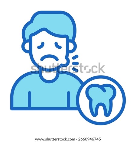 Patient Icon Blue Vector Illustration