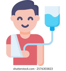 Patient Icon Flat Vector Illustration