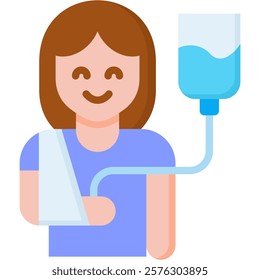 Patient Icon Flat Vector Illustration