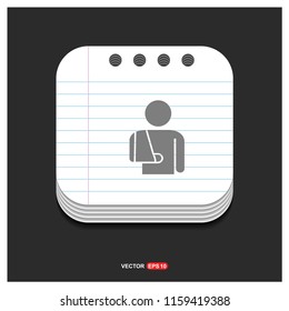 patient, icon - Free vector icon