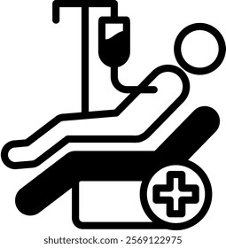 Patient Icon Glyph Vector Illustration