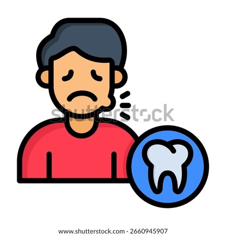 Patient Icon Lineal Color Vector Illustration