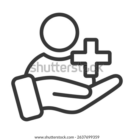 Patient Icon Lineal Style Vector Illustration