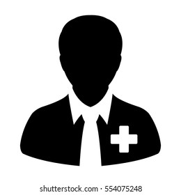 Patient Icon - Medical & Health Care Person With Cross Symbol Vector Illustration