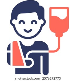 Patient Icon Mixed Vector Illustration