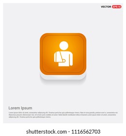 patient, icon Orange Abstract Web Button - vector icon