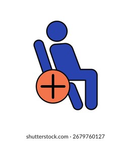 Zeichnungsschritte für die bearbeitbare Konturlinie des Patientensymbols.