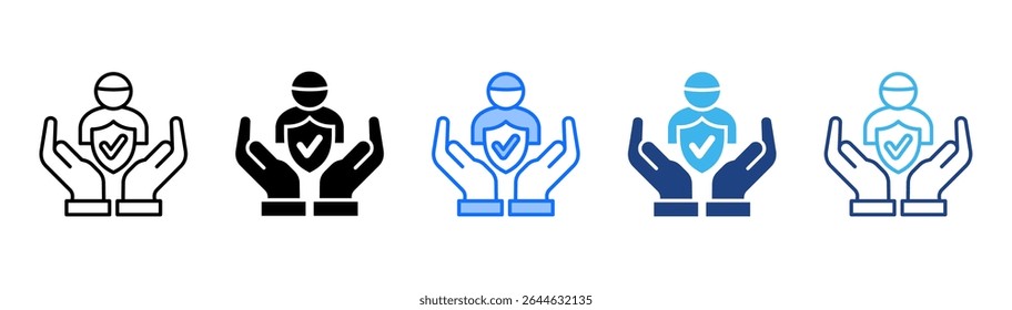 Patient icon set multiple style collection