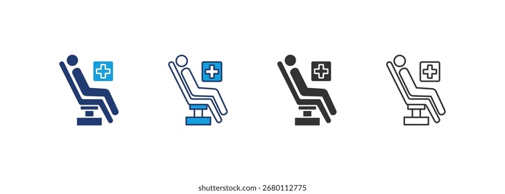 Conjunto de iconos de paciente Colección de estilo múltiple