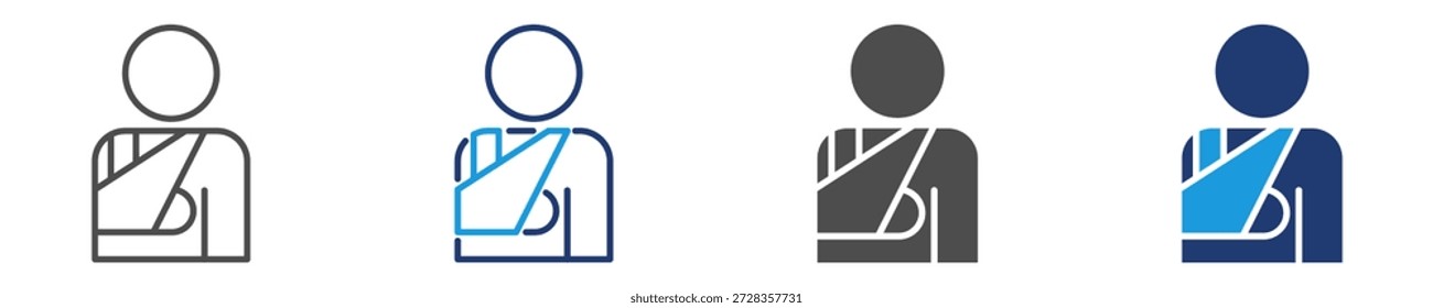 Patientensymbolsatz für mehrere Stile