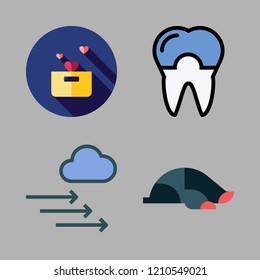 patient icon set. vector set about pressure, tooth, donation and mole icons set.