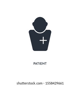 patient icon. simple element illustration. isolated trendy filled patient icon on white background. can be used for web, mobile, ui.