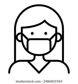 Patient icon in thin line style Vector illustration graphic design 