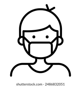 Patient icon in thin line style Vector illustration graphic design 